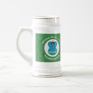 Persoonlijke Kerstengel met Arubaanse Vlag Bierpul