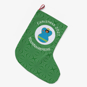 Persoonlijke Kerstengel met vlag van Aruba Grote Kerstsok
