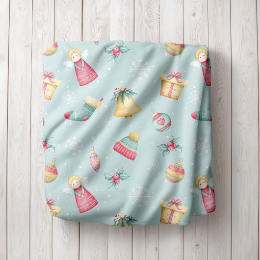 Persoonlijke Kerstengelen Fleece Deken