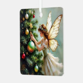 Persoonlijke Kerstfee Sinterklaas Metalen Ornament (Voorkant links)