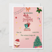Persoonlijke kerstfeest uitnodiging  (Voorkant)