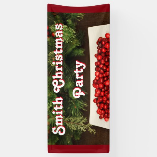 Persoonlijke kerstfeestbanner spandoek (Verticaal)