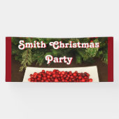 Persoonlijke kerstfeestbanner spandoek (Horizontaal)