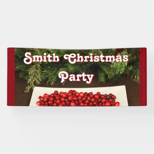 Persoonlijke kerstfeestbanner spandoek (Horizontaal)
