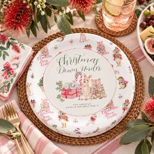 Persoonlijke kerstfeestborden voor Kerstmis Down U Papieren Bordje
