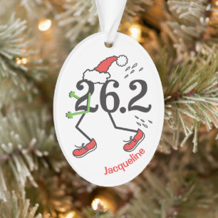Persoonlijke kerstfeestdag 26.2 Funny Marathon Ornament