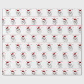 Persoonlijke kerstfeestdag cadeaupapier (Vlak)