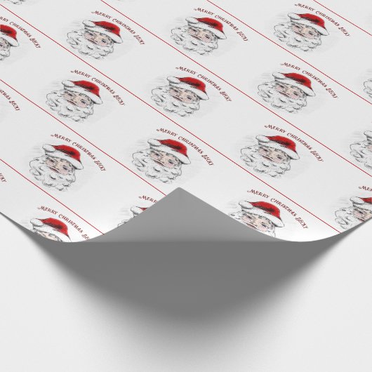 Persoonlijke kerstfeestdag cadeaupapier (Hoek)