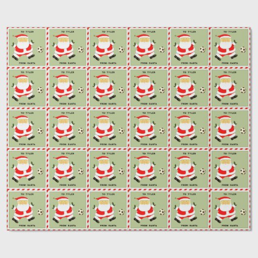 Persoonlijke kerstfeestdag cadeautjes cadeaupapier (Vlak)