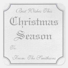 Persoonlijke kerstfeestdag cadeautjes Label sticke