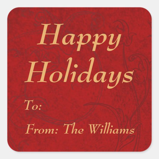 Persoonlijke kerstfeestdag cadeautjes Label sticke (Voorkant)