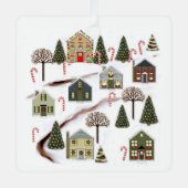 Persoonlijke kerstfeestdag cadeautjes metalen ornament (Voorkant)