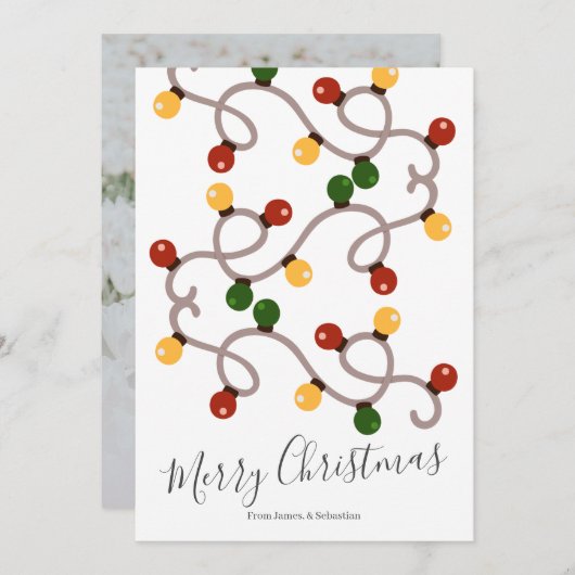 Persoonlijke kerstfeestdag foto feestdagenkaart (Voorkant / Achterkant)