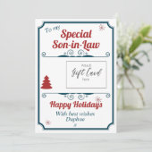 Persoonlijke kerstfeestdag Gift Kaart Holder (Staand voorkant)