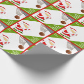 Persoonlijke kerstfeestdag in Basketball Gift Cadeaupapier (Hoek)