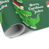 Persoonlijke kerstfeestdag in kerstmis cadeaupapier (Rol Hoek)