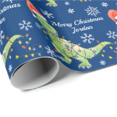 Persoonlijke kerstfeestdag in kerstmis cadeaupapier (Rol Hoek)