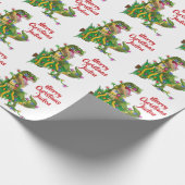 Persoonlijke kerstfeestdag in kerstmis cadeaupapier (Hoek)