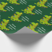 Persoonlijke kerstfeestdag in kerstmis cadeaupapier (Hoek)