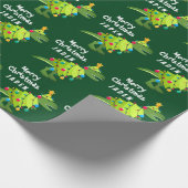 Persoonlijke kerstfeestdag in kerstmis cadeaupapier (Hoek)