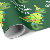 Persoonlijke kerstfeestdag in kerstmis cadeaupapier (Rol Hoek)