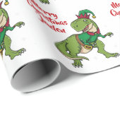 Persoonlijke kerstfeestdag in kerstmis cadeaupapier (Rol Hoek)