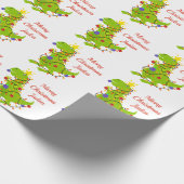 Persoonlijke kerstfeestdag in kerstmis cadeaupapier (Hoek)