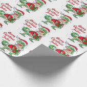 Persoonlijke kerstfeestdag in kerstmis cadeaupapier (Hoek)