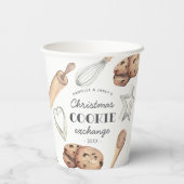 Persoonlijke kerstfeestdag Koekjesuitwisseling Papieren Bekers (Achterkant)
