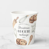 Persoonlijke kerstfeestdag Koekjesuitwisseling Papieren Bekers (Voorkant)