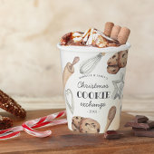 Persoonlijke kerstfeestdag Koekjesuitwisseling Papieren Bekers