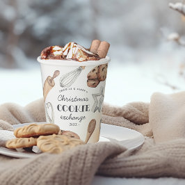 Persoonlijke kerstfeestdag Koekjesuitwisseling Papieren Bekers