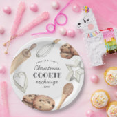 Persoonlijke kerstfeestdag Koekjesuitwisseling Papieren Bordje (Feest)