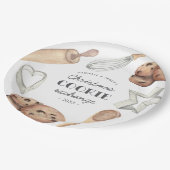 Persoonlijke kerstfeestdag Koekjesuitwisseling Papieren Bordje (Gekanteld)