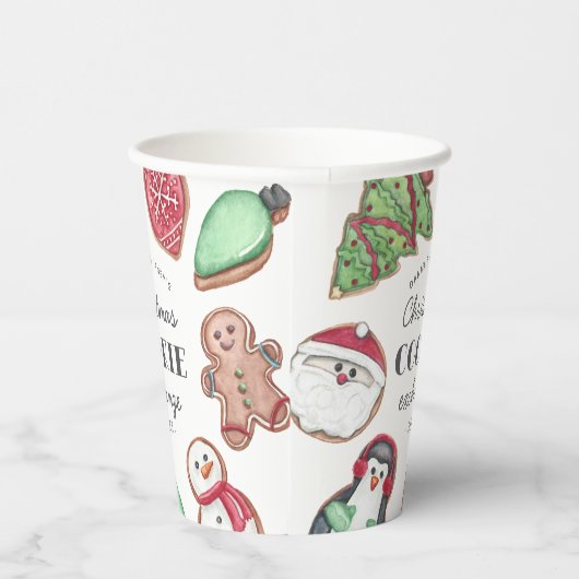 Persoonlijke kerstfeestdag Koekjeswisselpartij Papieren Bekers (Rechts)