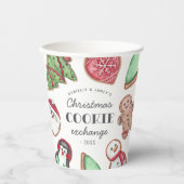 Persoonlijke kerstfeestdag Koekjeswisselpartij Papieren Bekers (Voorkant)