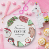 Persoonlijke kerstfeestdag Koekjeswisselpartij Papieren Bordje (Feest)