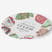 Persoonlijke kerstfeestdag Koekjeswisselpartij Papieren Bordje (Gekanteld)
