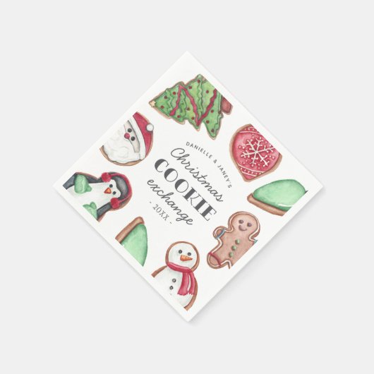 Persoonlijke kerstfeestdag Koekjeswisselpartij Servet (Hoek)