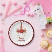 Persoonlijke kerstfeestdag papieren bordje (Feest)