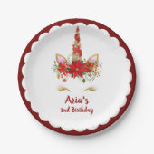 Persoonlijke kerstfeestdag papieren bordje (Voorkant)