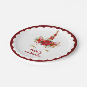 Persoonlijke kerstfeestdag papieren bordje (Gekanteld)