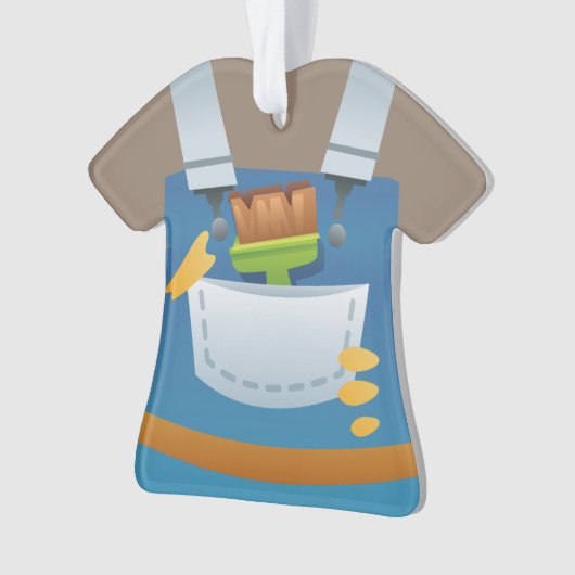 Persoonlijke kerstfeestdag schilder ornament (voorkant)