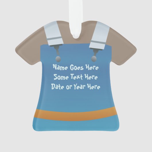 Persoonlijke kerstfeestdag schilder ornament (achterkant)