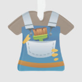 Persoonlijke kerstfeestdag schilder ornament (voorkant)