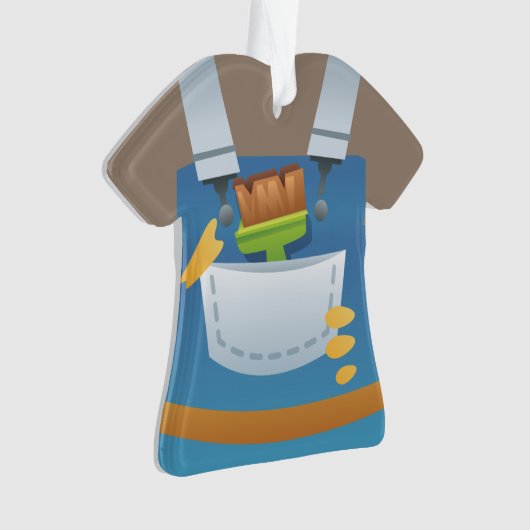 Persoonlijke kerstfeestdag schilder ornament (voorkant)