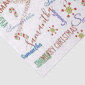 Persoonlijke kerstfeestdag tissuepapier (Detail)