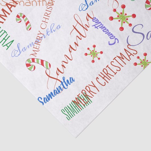 Persoonlijke kerstfeestdag tissuepapier (Detail)