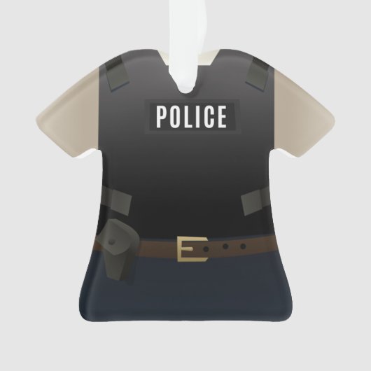 Persoonlijke kerstfeestdag van de politie ornament (voorkant)