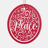 Persoonlijke kerstfeestdag voor de vrede keramisch ornament (Links)